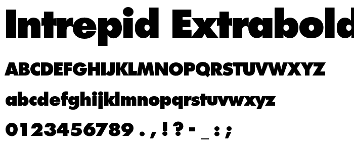 Intrepid ExtraBold font